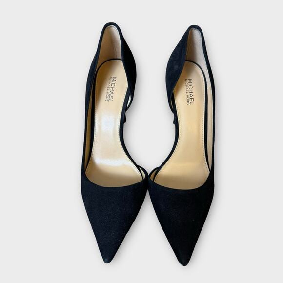 Michael Kors Black Pointy Suede Heel Pumps Size 6.5 - Picture 3 of 8